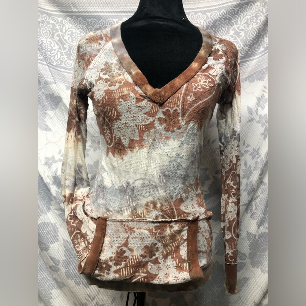 G. GIRL paisley & flower long sleeve shirt